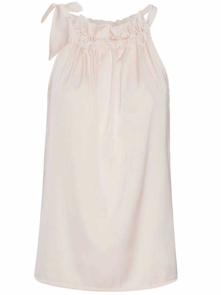 Karmamia's Ruffle Tie Top In Ivory - One Size - Nwt